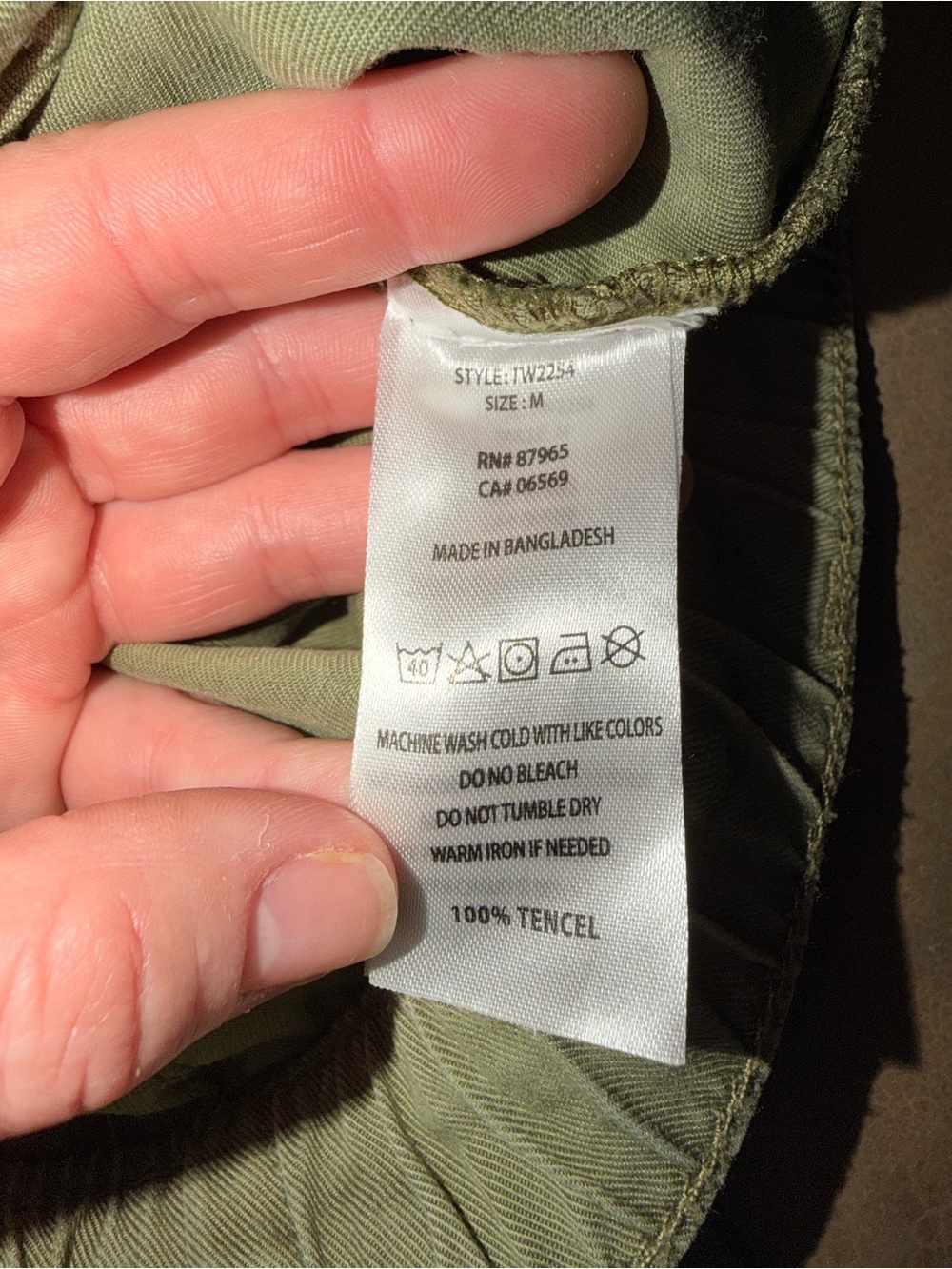Elan 100% Tencel Olive Utility Cargo Jogger Pants Relaxed Fit M - Picture 10 of 13